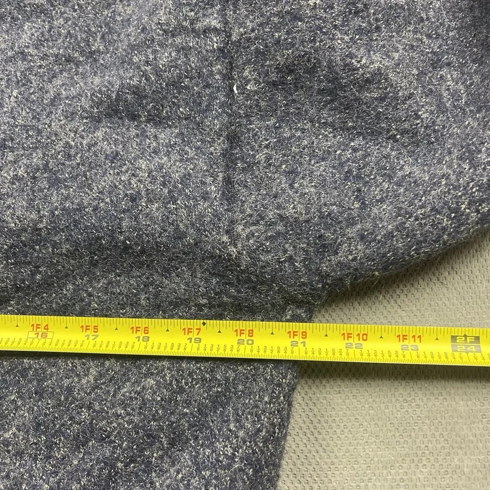 Cabelas Wool Sweater Mens Small* Blue Knit Pullover Henley Lined‎ Elbow Patch